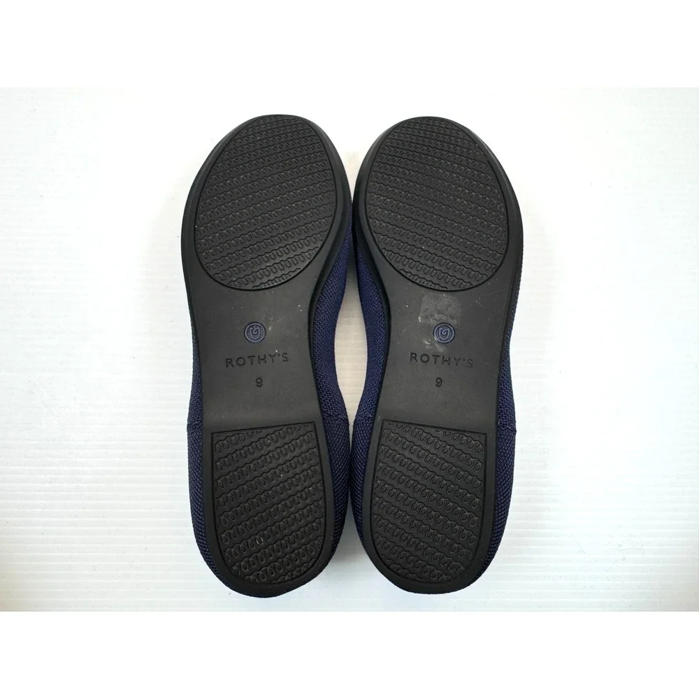 Rothy's The‎ Loafer Women 9 EUC Navy Slip-on Flats Washable Comfort Lightweight